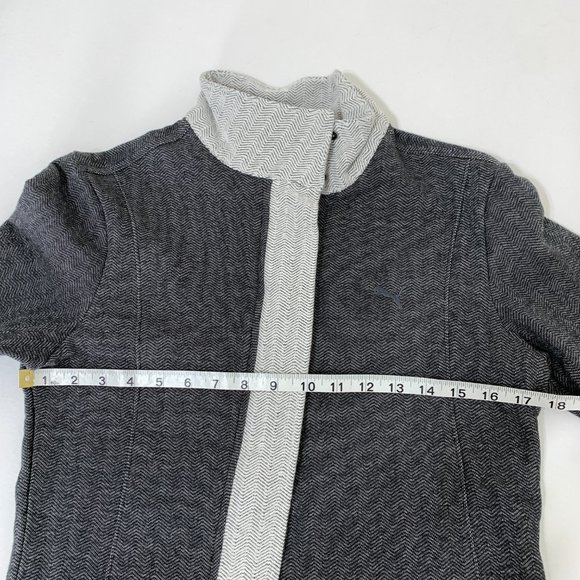 Puma NWT Womens M Gray Long Lifestyle Asymmetrical Herringbone Full Zip Jacket - Picture 15 of 16